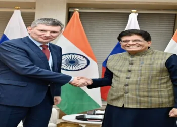 Russian Economic Development Minister Maxim Reshetnikov and Commerce and Industry Minister Piyush Goyal