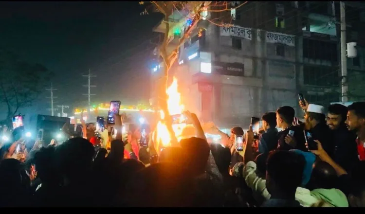 Dipu Chandra Das was lynched, hanged, and burnt in Bangladesh