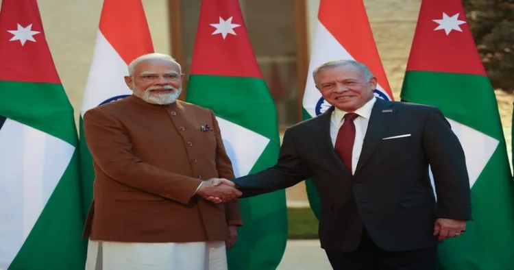 Prime Minister Narendra Modi and His Majesty King Abdullah 2 of Jordan