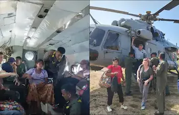 The Indian Air Force rescued several stranded passengers in cyclone-hit Sri Lanka