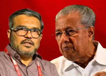 (L) Minister M.B. Rajesh and (R ) CM Pinarayi Vijayan