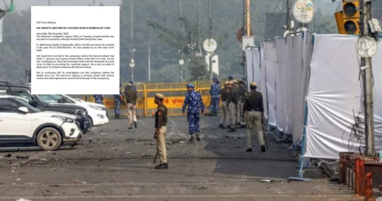 Delhi Car Blast Case: NIA arrests Dr Bilal Naseer Malla
