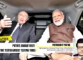 President Vladimir Putin with his host, PM Narendra Modi, while sharing a car ride on December 4. Putin arrived in Delhi for the 23rd India–Russia Annual Summit
