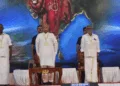 Dr Vannirajan, Sanghchalak- Dakshin Kshetra; Dr Mohan Bhagwath, Sarsanghchalak-RSS; Sri Kumaraswamy, Sanghchalak- Uttar Tamil Nadu; Sri Chandrashekar - Sanghchalak- Chennai Mahanagar (Left-Right)