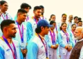 PM Modi with Indian Athletes