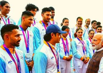 PM Modi with Indian Athletes