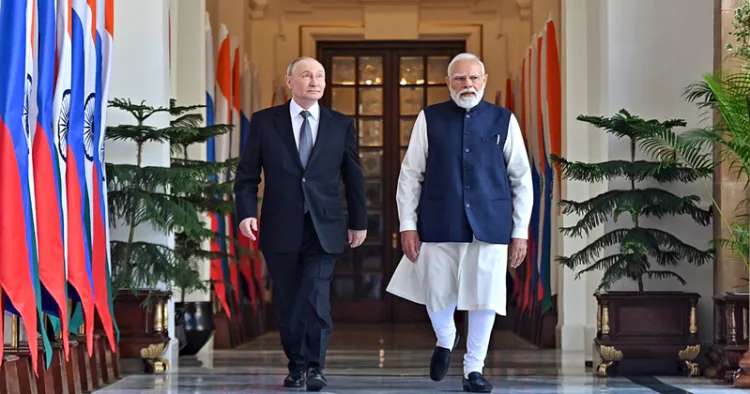 Russian President Vladimir Putin and Prime Minister Narendra Modi