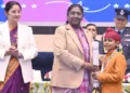 President Droupadi Murmu presented Pradhan Mantri Rashtriya Bal Purushkar 2026, Image courtesy X- Rashtrpatibhvn
