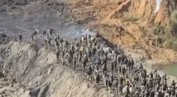 Protest over coal mine extension turns violent in Surguja of Chhattisgarh, ANI Photo