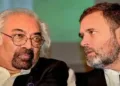 Congress Overseas Chairman Sam Pitroda and Leader of Opposition Rahul Gandhi