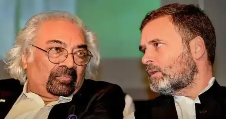 Congress Overseas Chairman Sam Pitroda and Leader of Opposition Rahul Gandhi