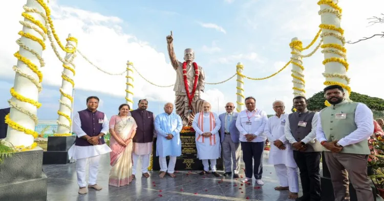 RSS Sarsanghchalak Dr. Mohan Bhagwat unveiled the grand statue of Swatantrayaveer Savarkar and inaugurated the ‘Veer Savarkar Prerna Park’ in the Andaman and Nicobar Islands.