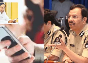 V C Sajjanar, Commissioner of Police, Hyderabad City. (Right)
K. Chandrasheskar Rao (Box-Left)