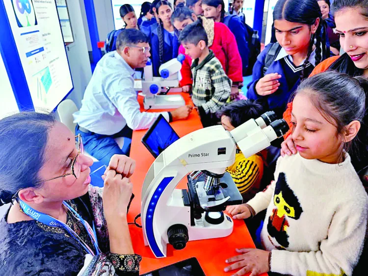 More than 10,000 students flocked the Panchkula Dussehra ground for IISF 2025