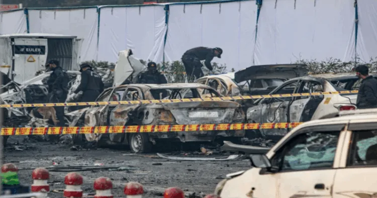 Site of the Delhi Blast that took place on November 10, 2025