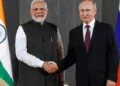 (Left) PM Narendra Modi (Right) Russian President Vladimir Putin