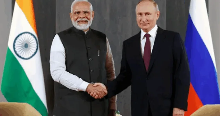 (Left) PM Narendra Modi (Right) Russian President Vladimir Putin