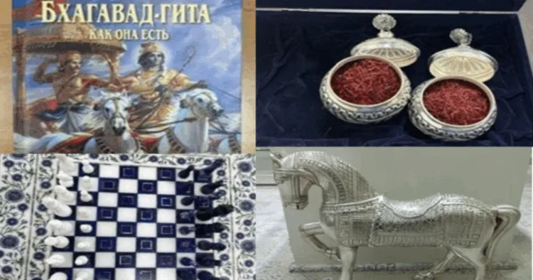 PM Modi presents Putin with Bhagavad Gita, chess set, and silver horse
