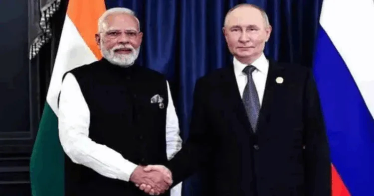 (Left) PM Narendra Modi (Right) Russian President Vladimir Putin