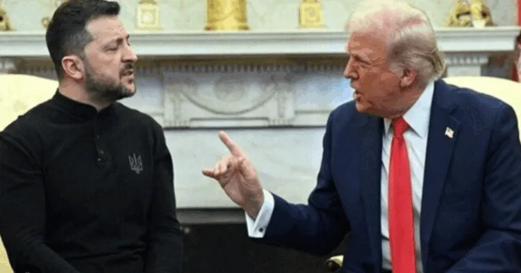 (Left) Ukraine President Zelensky (Right)US President Donald Trump