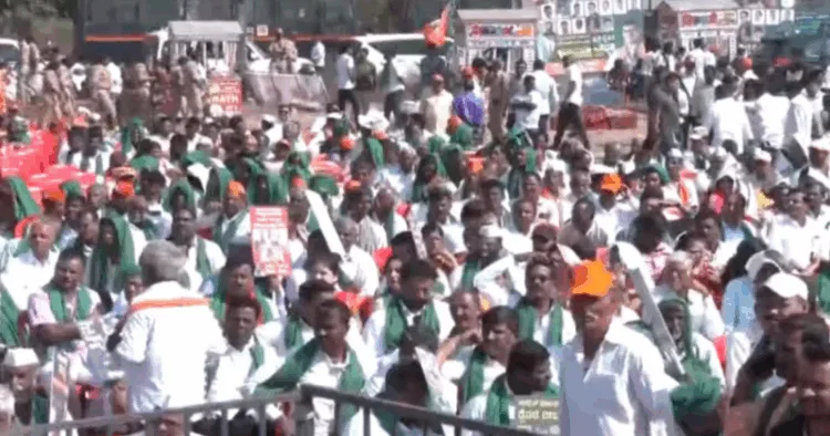 BJP launches protest against Karnataka govt over anti-farmer policies