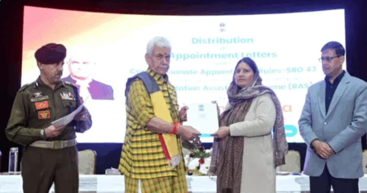 Lieutenant Governor Manoj Sinha handed over appointment letters to 41 Next of Kins (NoKs) of victims of terrorism