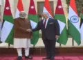 (Left) PM Narendra Modi (Right) Jordan's King Abdullah II bin Al Hussein