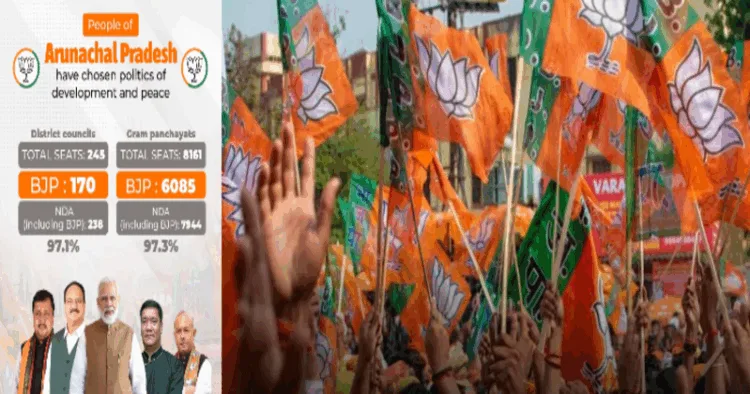 BJP scripts history in Arunachal Pradesh Panchayat Elections