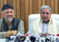 Minister DK Shiv Kumar and Karnataka CM Siddiramaiah