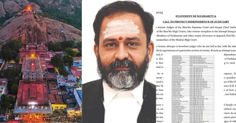Thiruparankundram Hill in Madurai | Justice G.R. Swaminathan of the Madras High Court | Letter by former Judges
