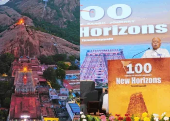 Thirupurakundram Hill (L) - Dr Moahn Bhagwat, Sarsanghchalak- RSS (R)