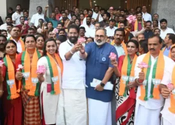 Thiruvananthapuram BJP councillors and state leaders