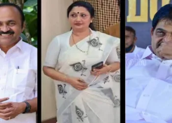 Congress's Opposition leader VD Satheeshan, Deepthi Mary Varghese and AICC General Secretary KC Venugopal