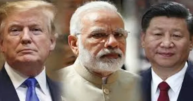 US President Donald Trump, India's Prime Minister Narendra Modi and Chinese President Xi Jinping