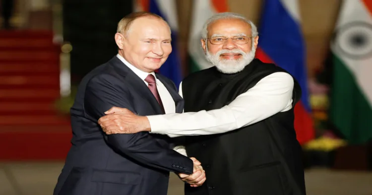 Russian President Vladimir Putin and Prime Minister Narendra Modi