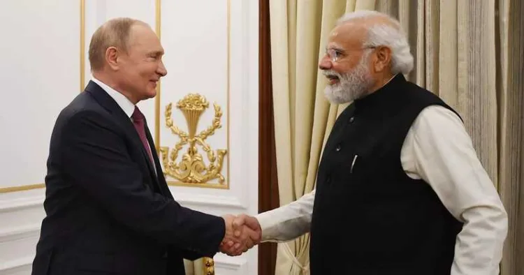 Russian President Vladimir Putin and Prime Minister Narendra Modi