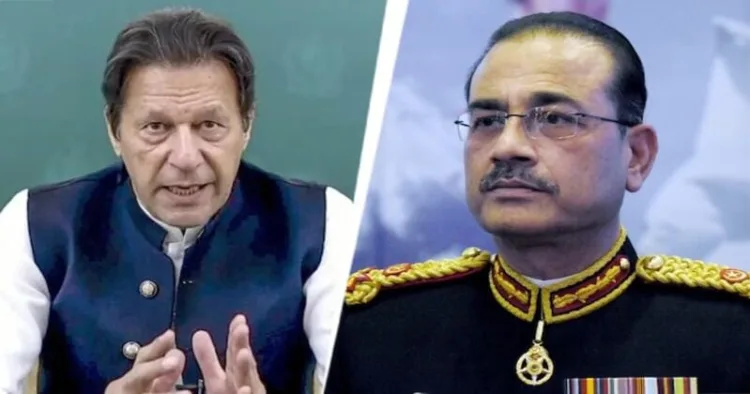 Former Pakistani Prime Minister Imran Khan (Left) and Field Marshal Asim Munir (Right)