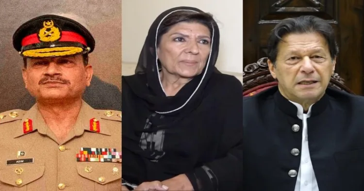 Pakistan's Chief of Army Staff Asim Munir, Aleema Khan and ex-Pak PM Imran Khan