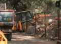 Illegal structures removed by Municipal Corporation of Delhi