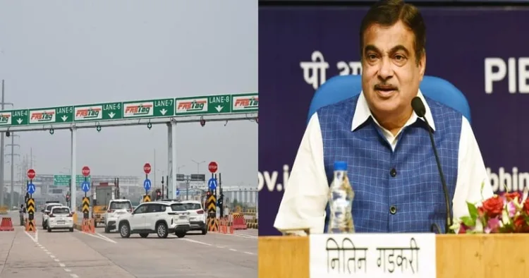 Union Minister for Road Transport and Highways Nitin Gadkari (Right)