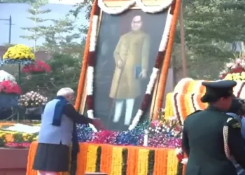 Prime Minister Narendra Modi paid tribute to Dr B R Ambedkar on his 70th Mahaparinirvan Diwas at the Parliament in New Delhi