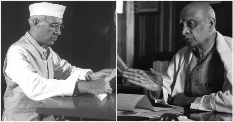 Jawaharlal Nehru
(Left) and Sardar Vallabhbhai Patel (Right)