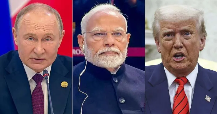 Russian President Vladimir Putin, India's Prime Minister Narendra Modi, and US President Donald Trump