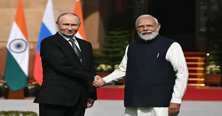Russian President Vladimir Putin and Prime Minister Narendra Modi