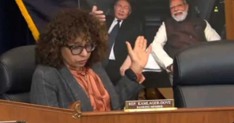 A carpool photo of PM Modi and President Putin surfaced in Congress as Rep. Kamlager-Dove warned that Trump’s coercive policies are straining a crucial US–India partnership