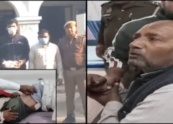 Arrested accused (Left), injured Satish Kumar (Right) (Source: Dainik Bhaskar)