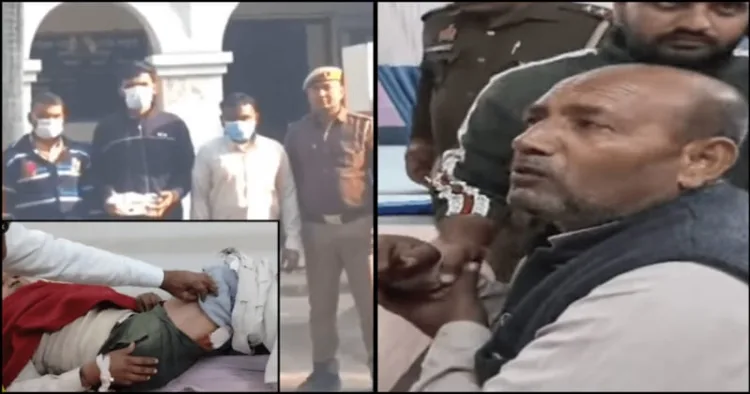 Arrested accused (Left), injured Satish Kumar (Right) (Source: Dainik Bhaskar)