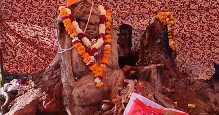 Hanuman's murti found during excavation (ETV Bharat Kota)