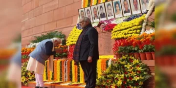 PM Modi pays tribute to security personnel killed in the 2001 Parliament attack