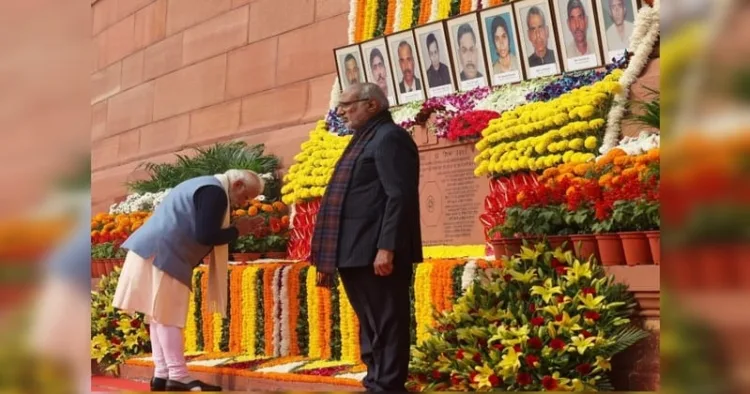 PM Modi pays tribute to security personnel killed in the 2001 Parliament attack